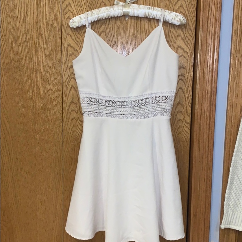 White Dress with Lace Middle